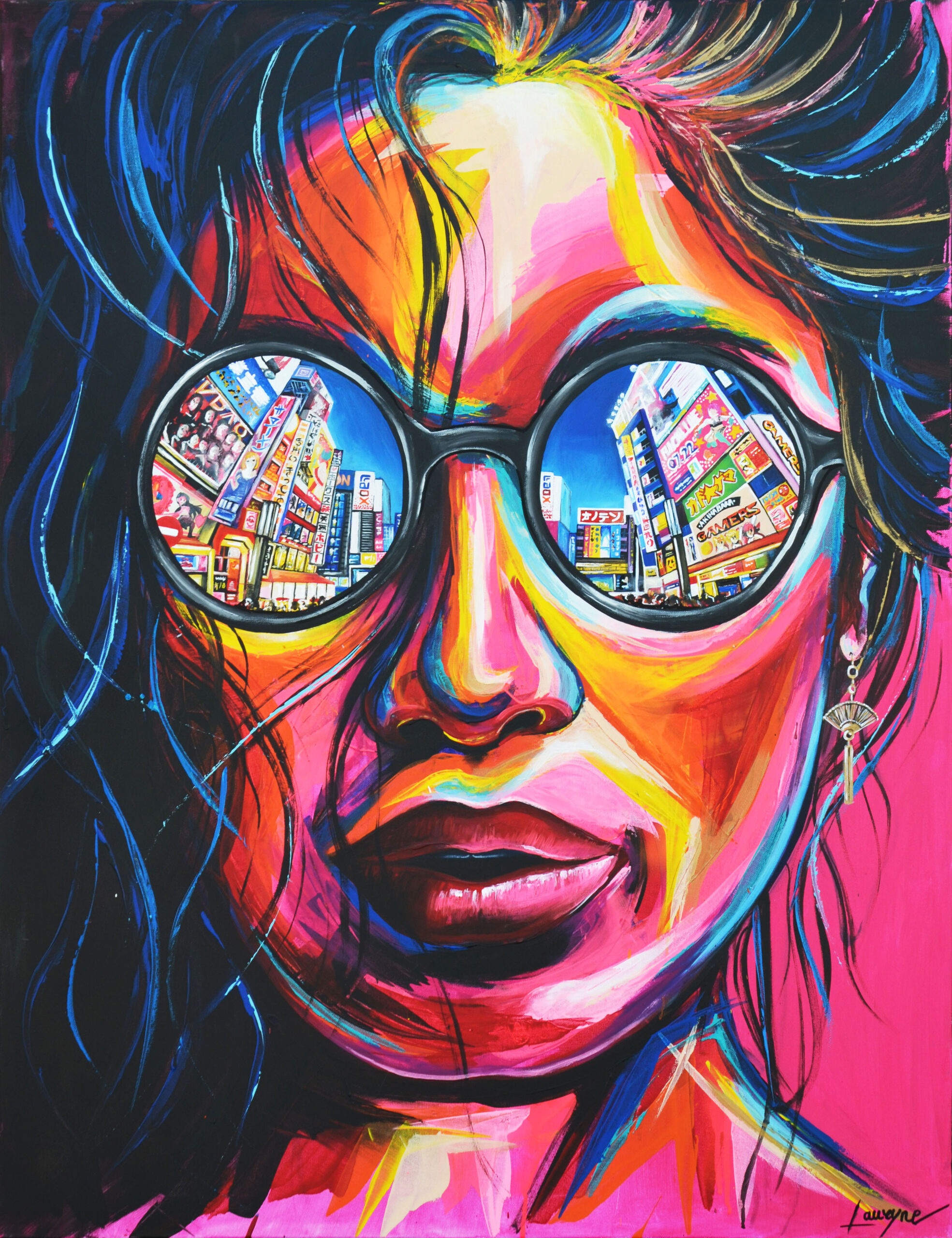 TOKYO-toile-acrylique-lauryne-mazza