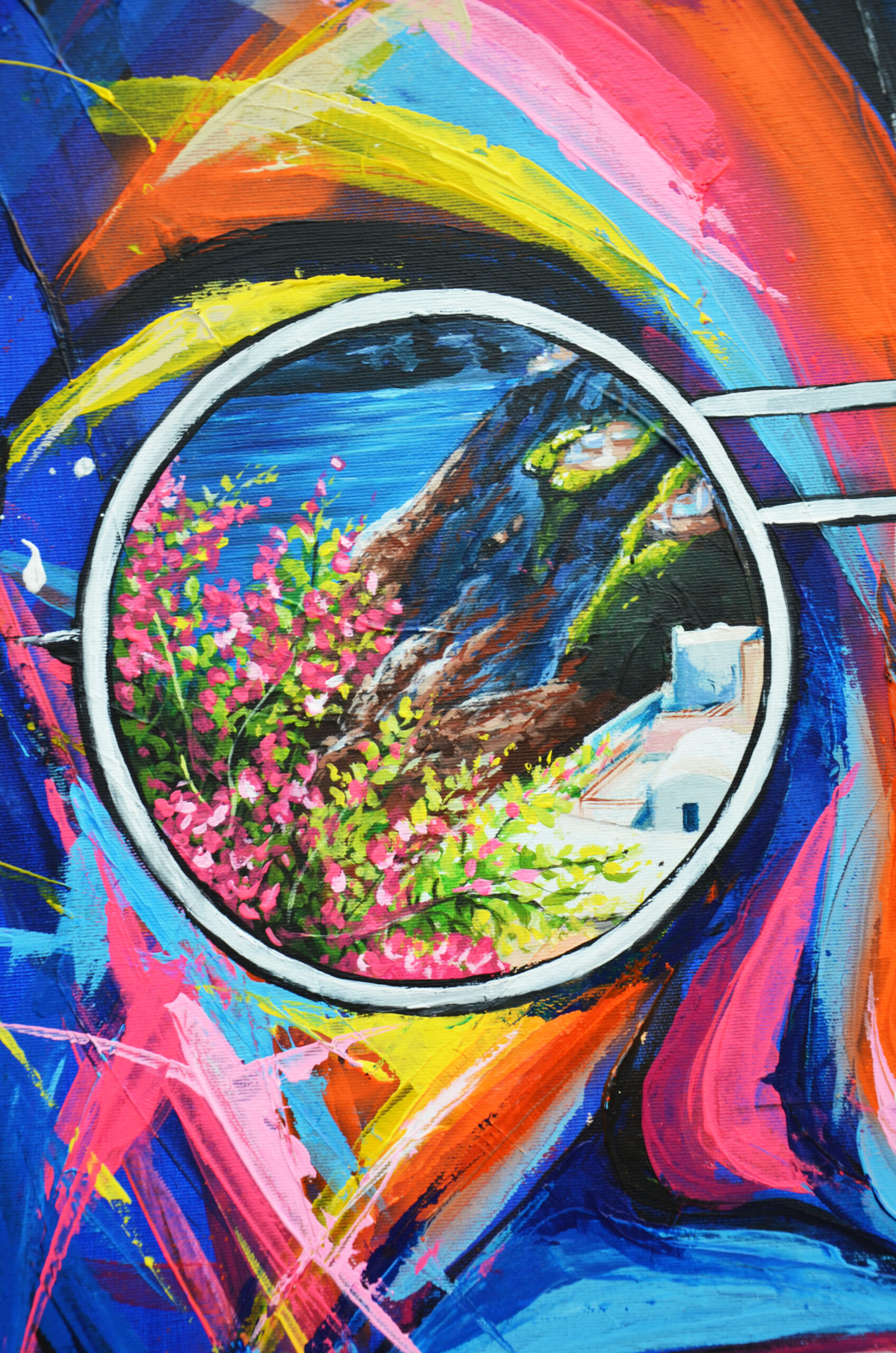 Santorin-toile-acrylique-lauryne-mazza