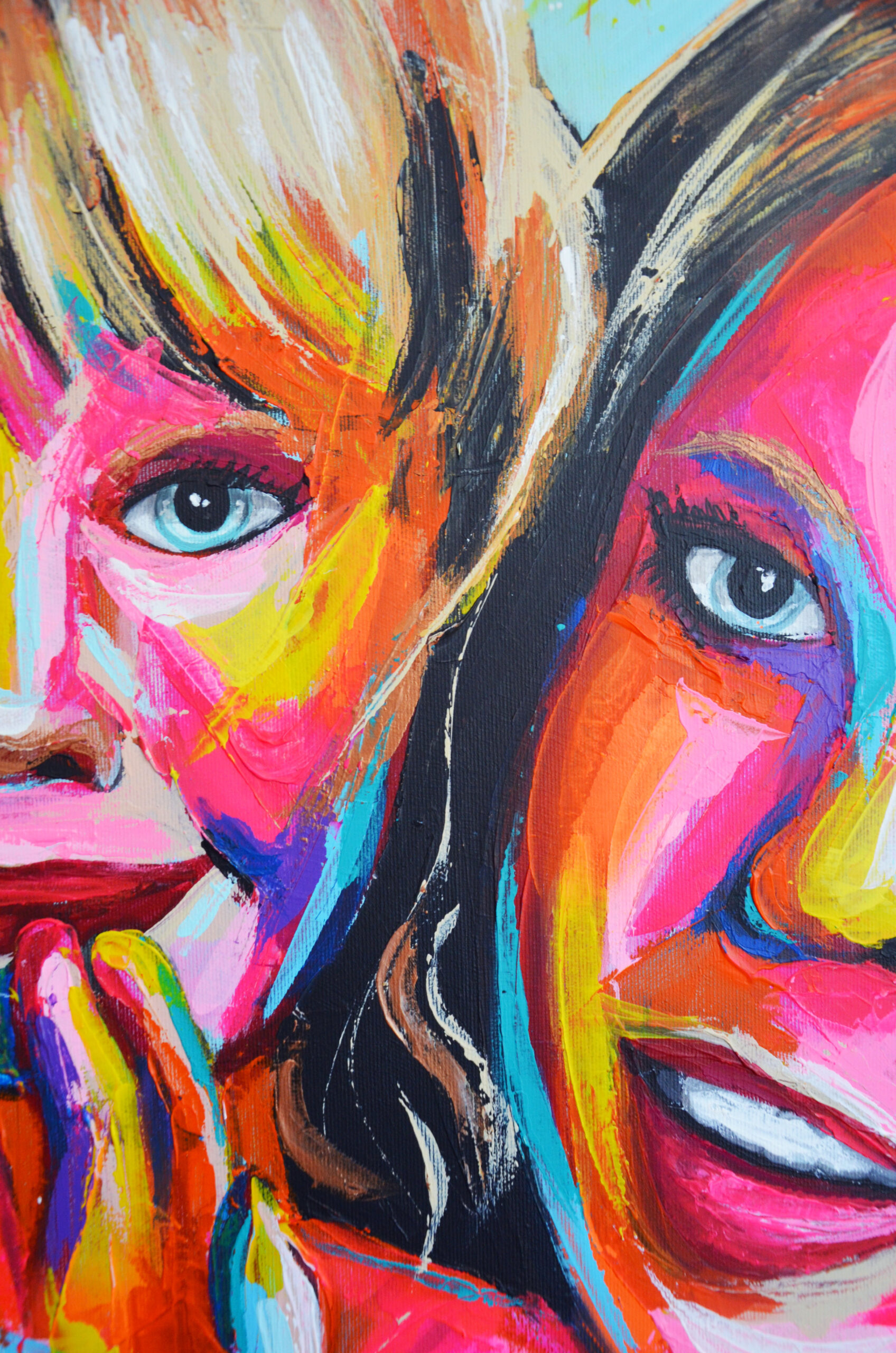 Sisters-1-toile-acrylique-lauryne-mazza