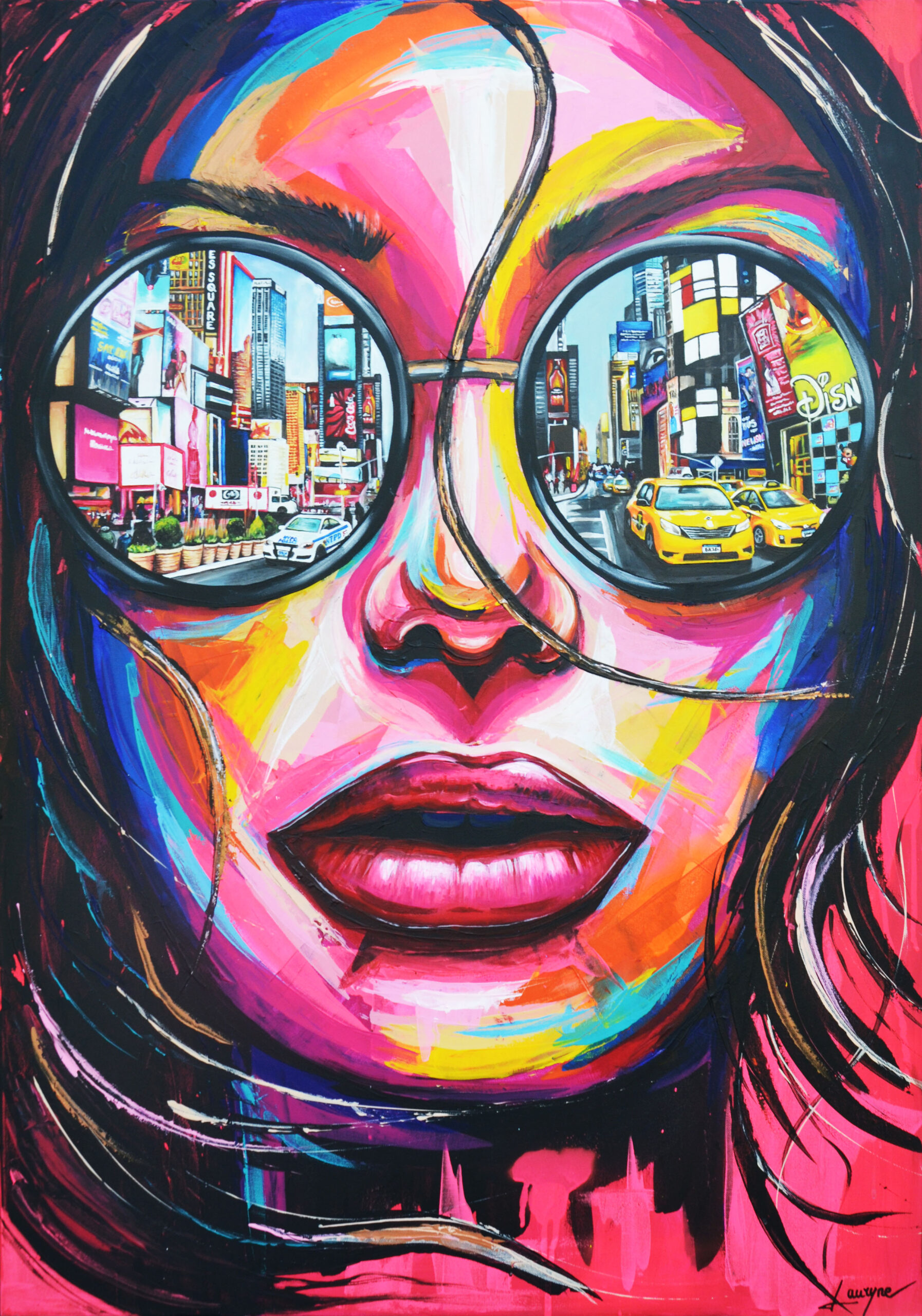 NEW-YORK-toile-acrylique-lauryne-mazza